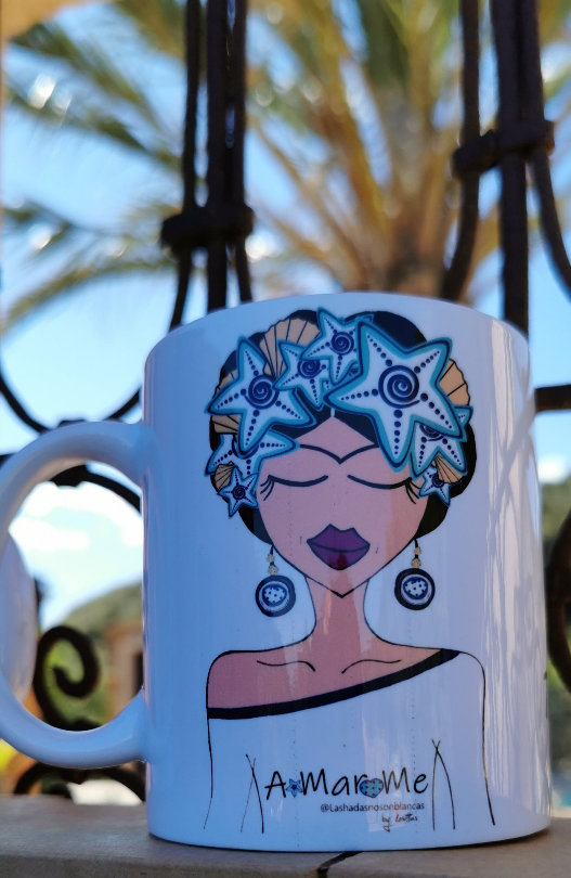Taza cerámica diseño A-Mar-Me