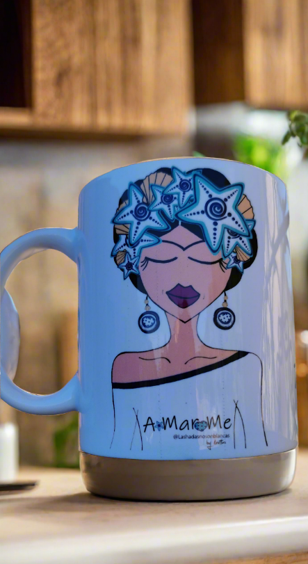 Taza cerámica diseño A-Mar-Me