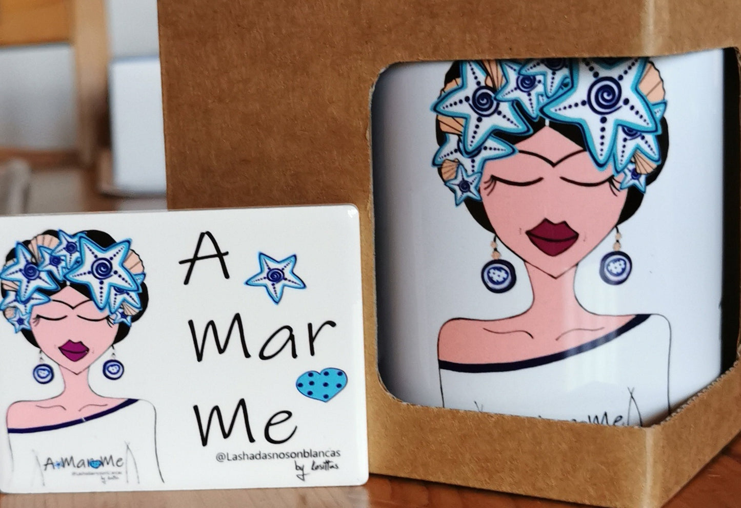 Taza cerámica diseño A-Mar-Me