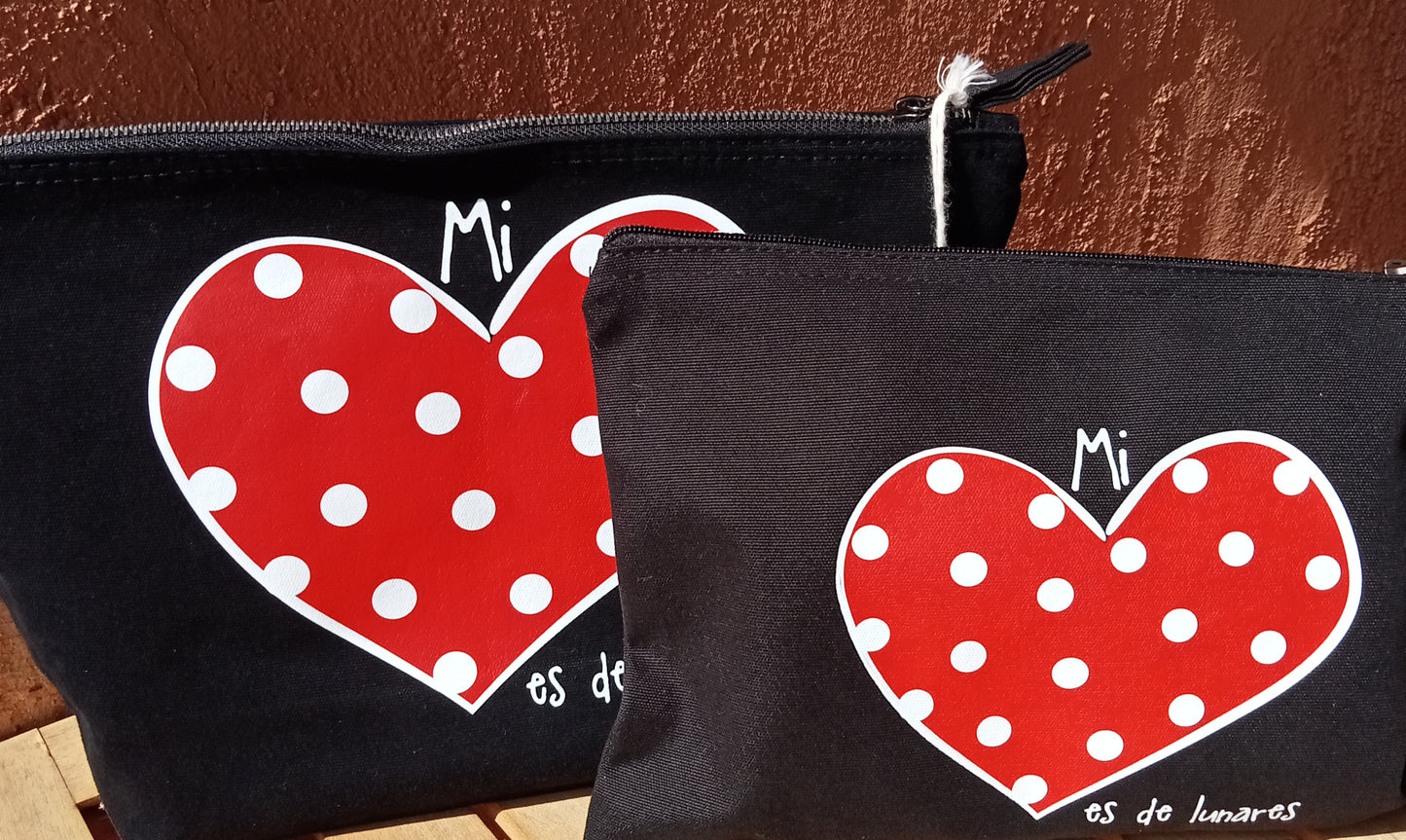 Bolso de mano mediano "Mi Corazón es de Lunares"