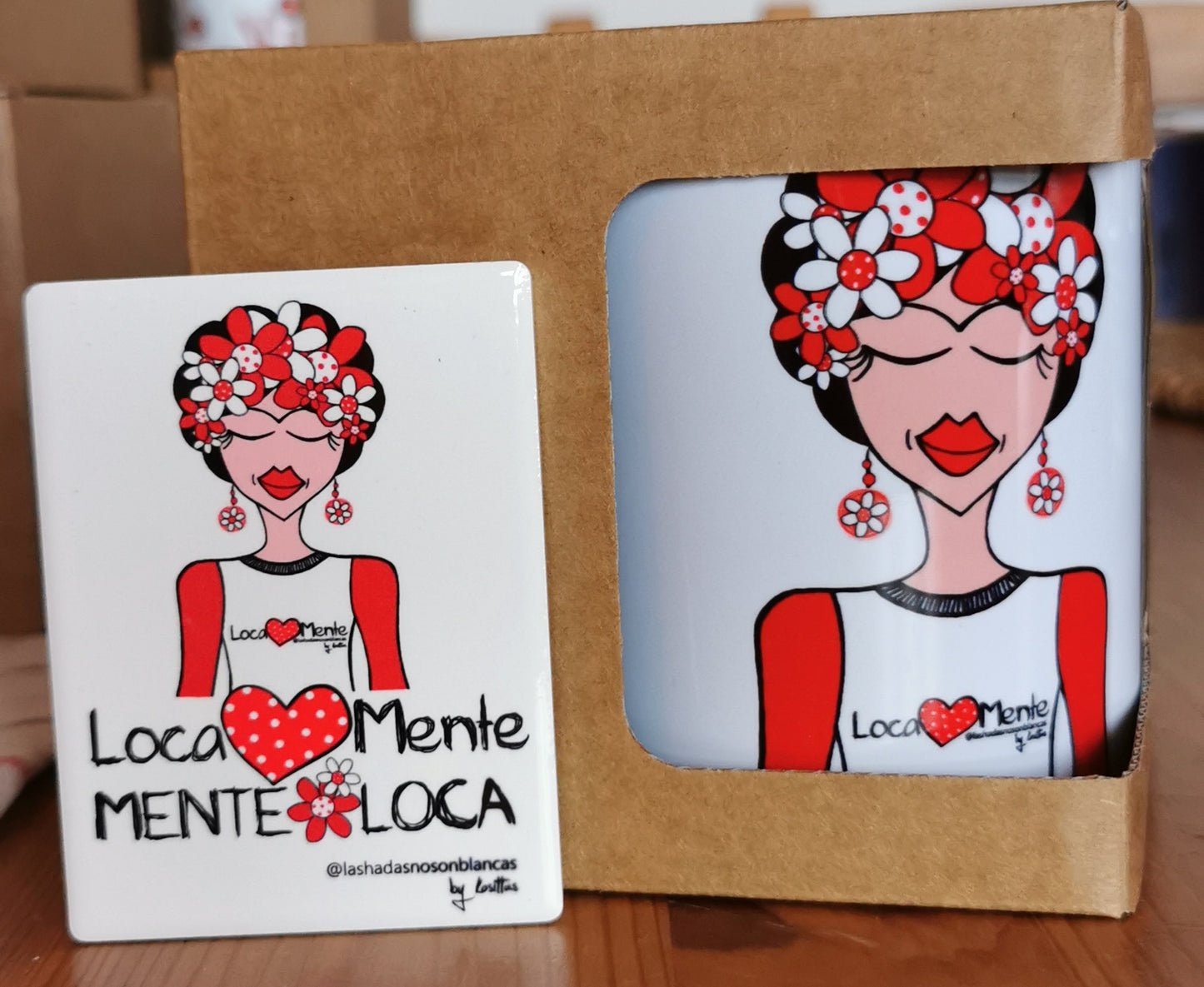Taza e Imán con diseño MENTE