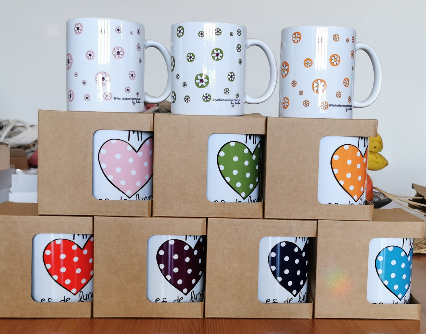 Taza Mi corazón es de Lunares