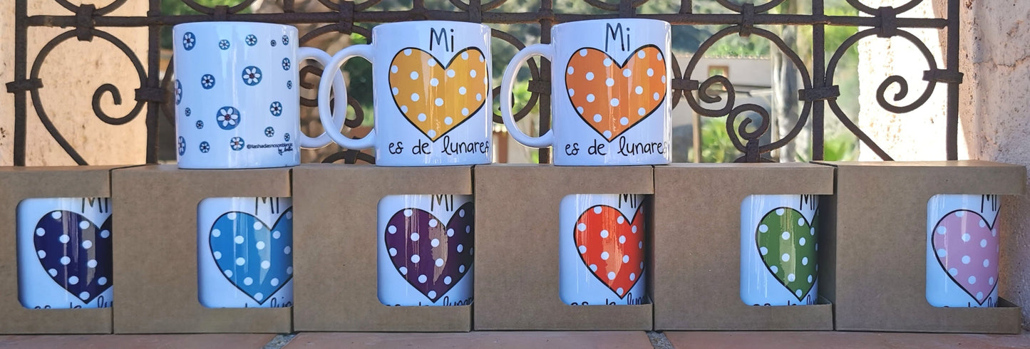 Taza Mi corazón es de Lunares