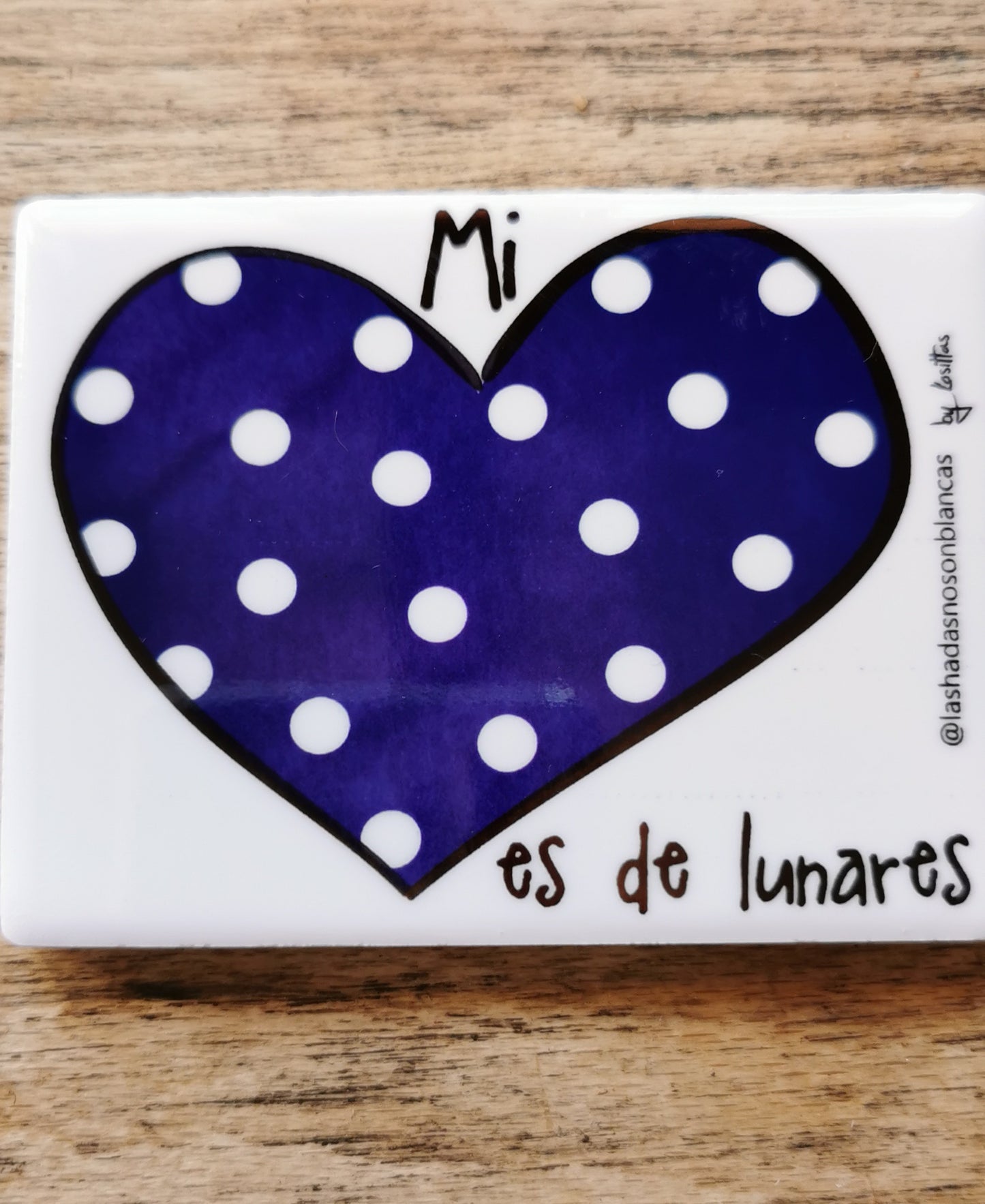 Imán Mi Corazón es de lunares