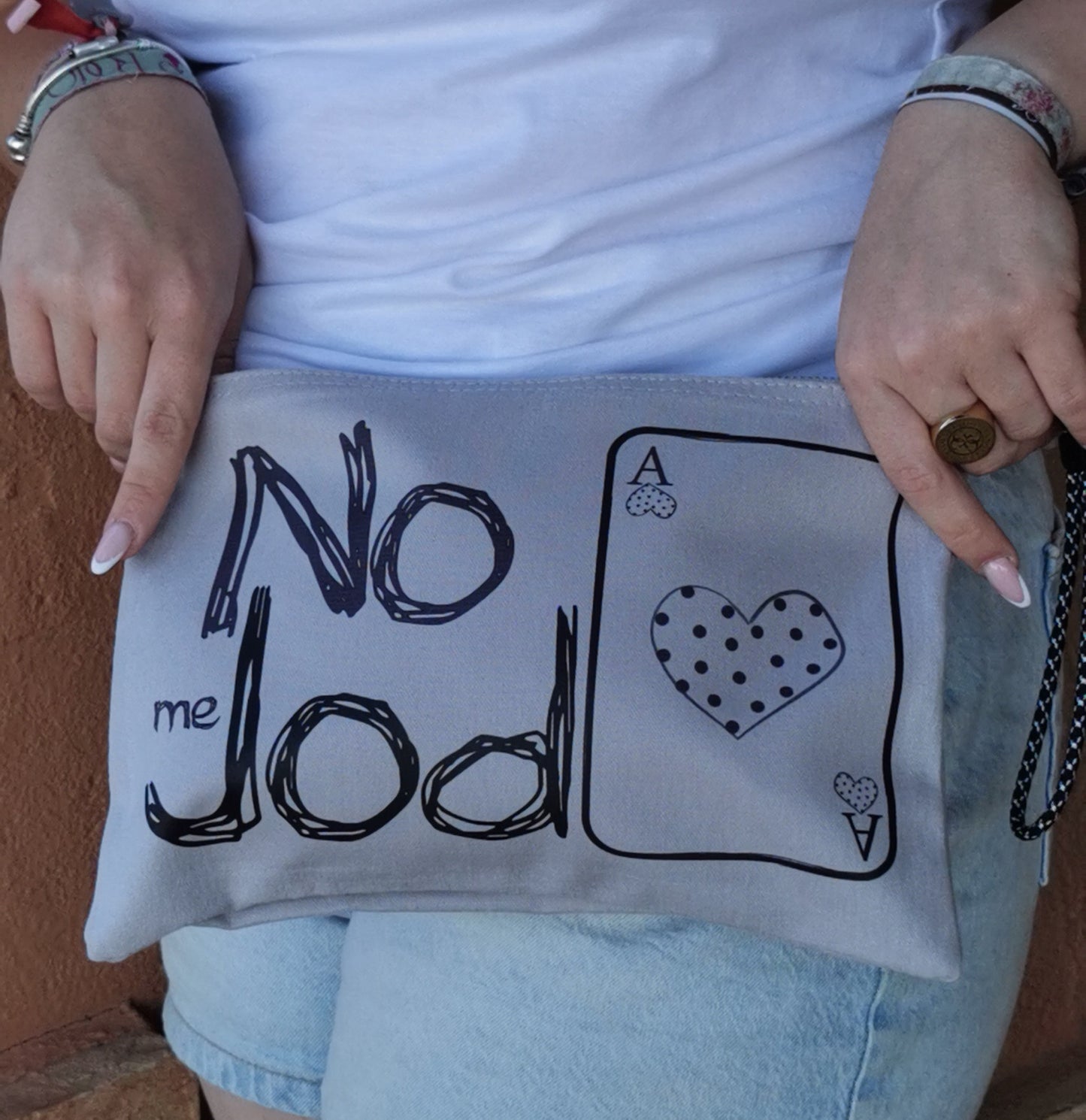 Bolso de mano mediano "No me Jod-as"