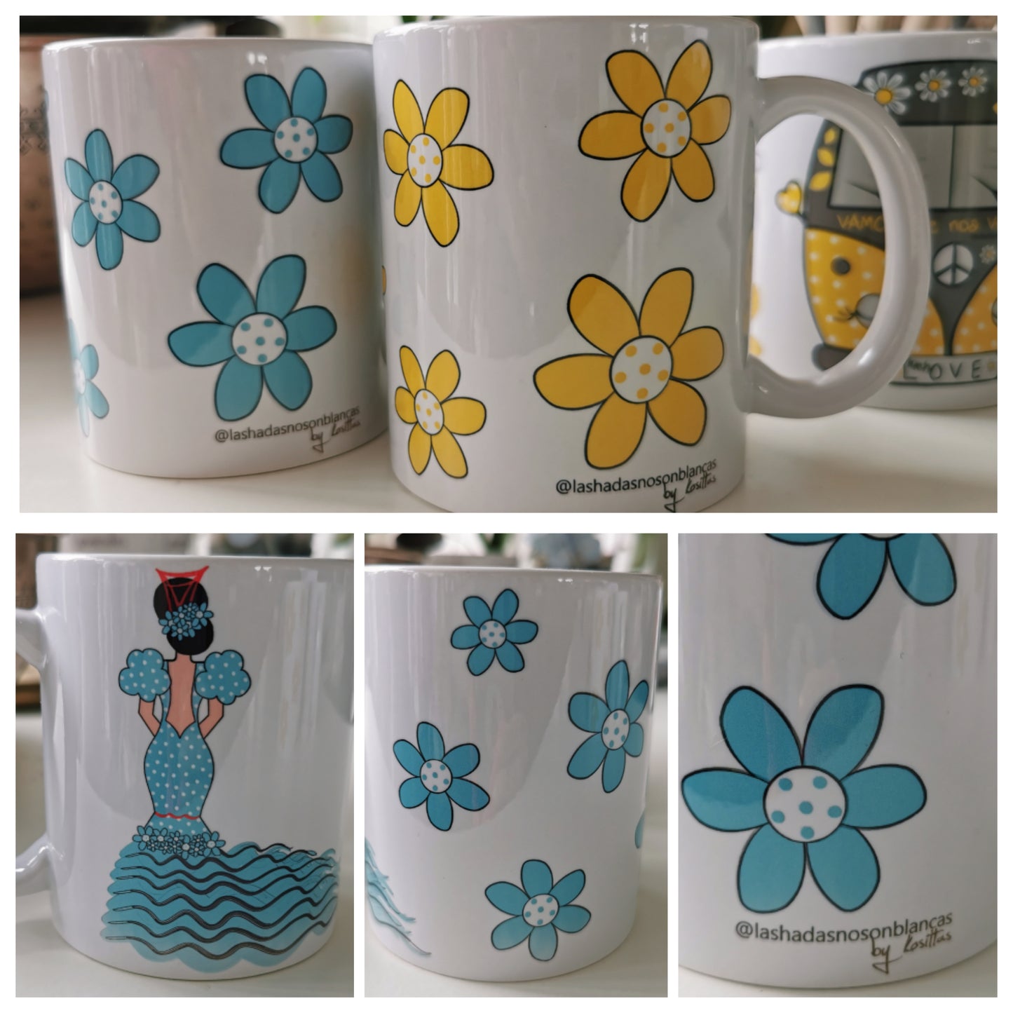 Taza Flamenca con Flores NO NI NÁ