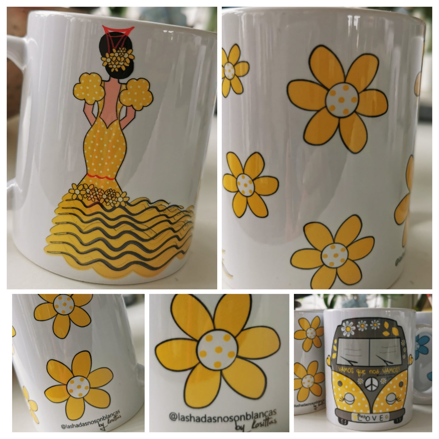Taza Flamenca con Flores NO NI NÁ