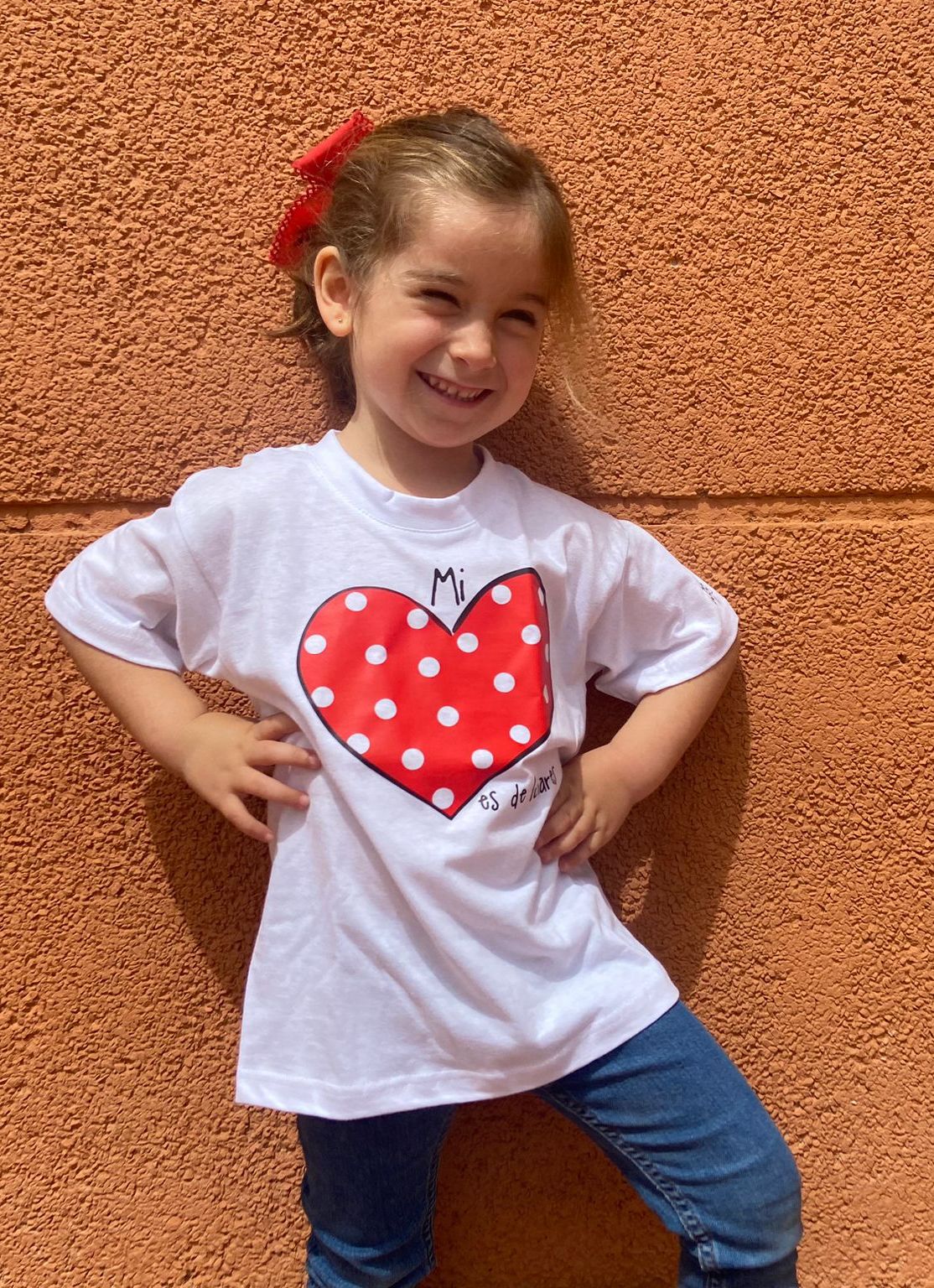 Camiseta Peques "Mi Corazón es de Lunares"