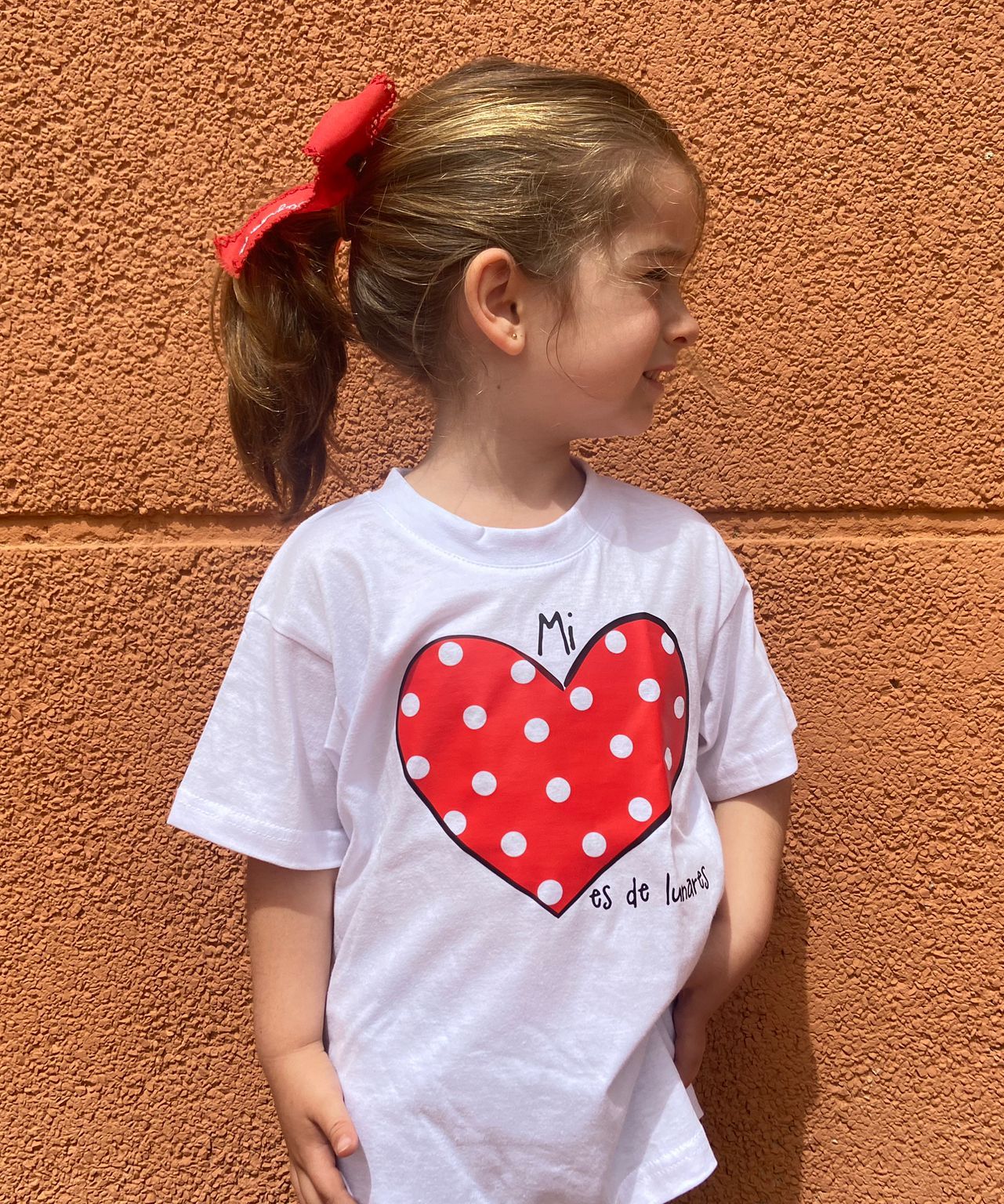 Camiseta Peques "Mi Corazón es de Lunares"