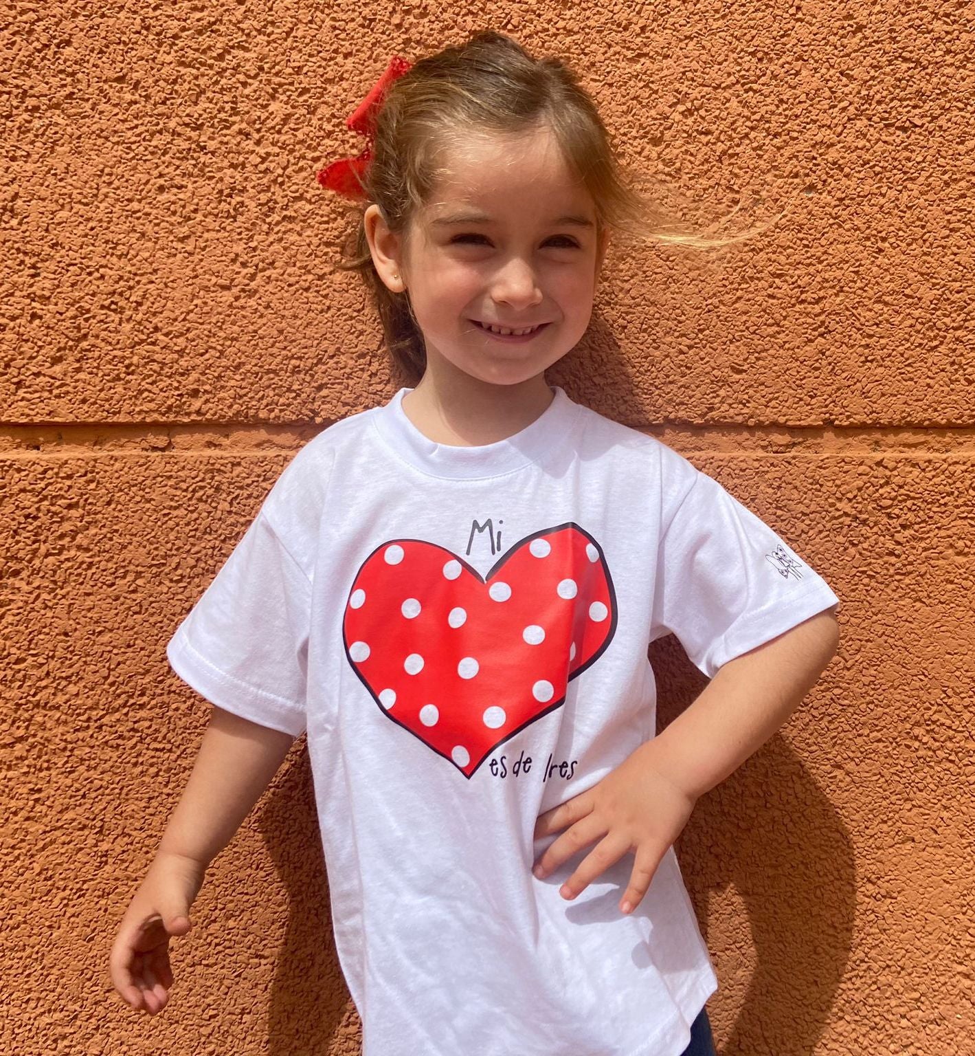 Camiseta Peques "Mi Corazón es de Lunares"