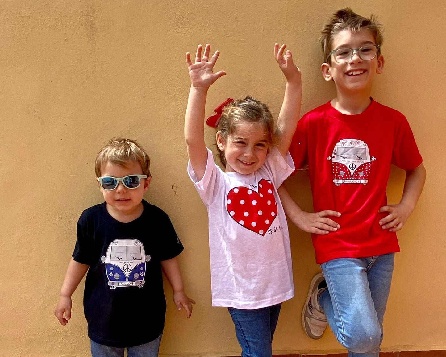 Camiseta Peques "Mi Corazón es de Lunares"