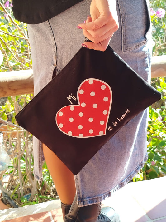 Bolso de Mano "Mi Corazón es de Lunares"