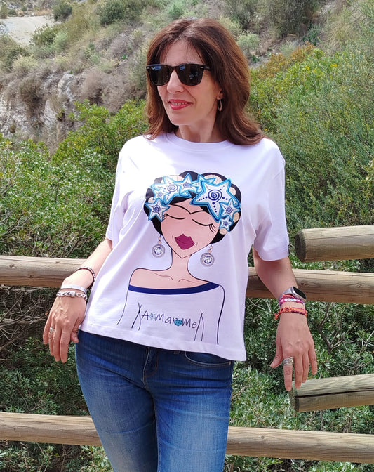 Camiseta "A-Mar-Me" con Dibujo de Frida