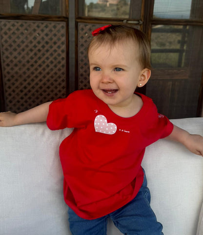 Camiseta Bebé "Mi Corazón es de Lunares"