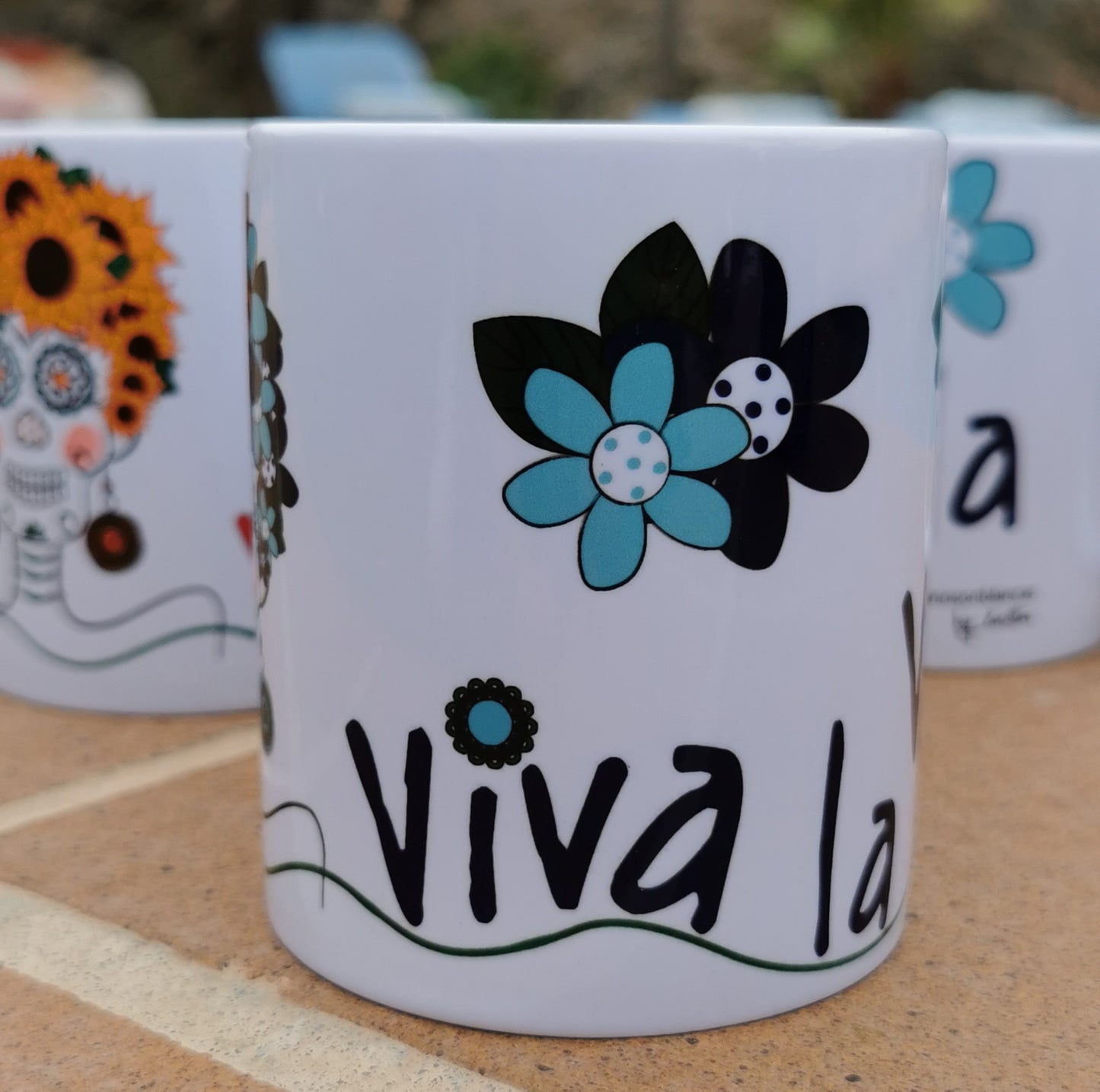 Taza cerámica diseño katrinas