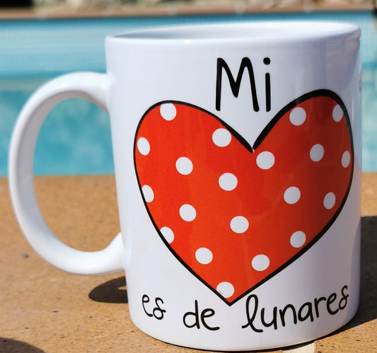 Taza  Mi corazón es de Lunares