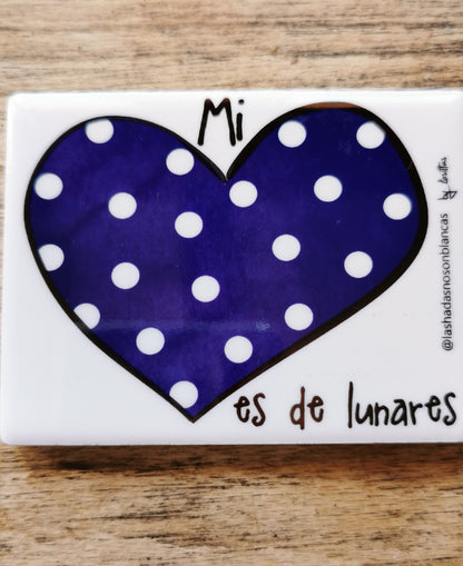 Imán Mi Corazón es de lunares