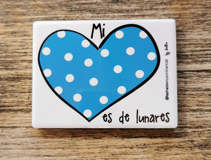 Imán Mi Corazón es de lunares