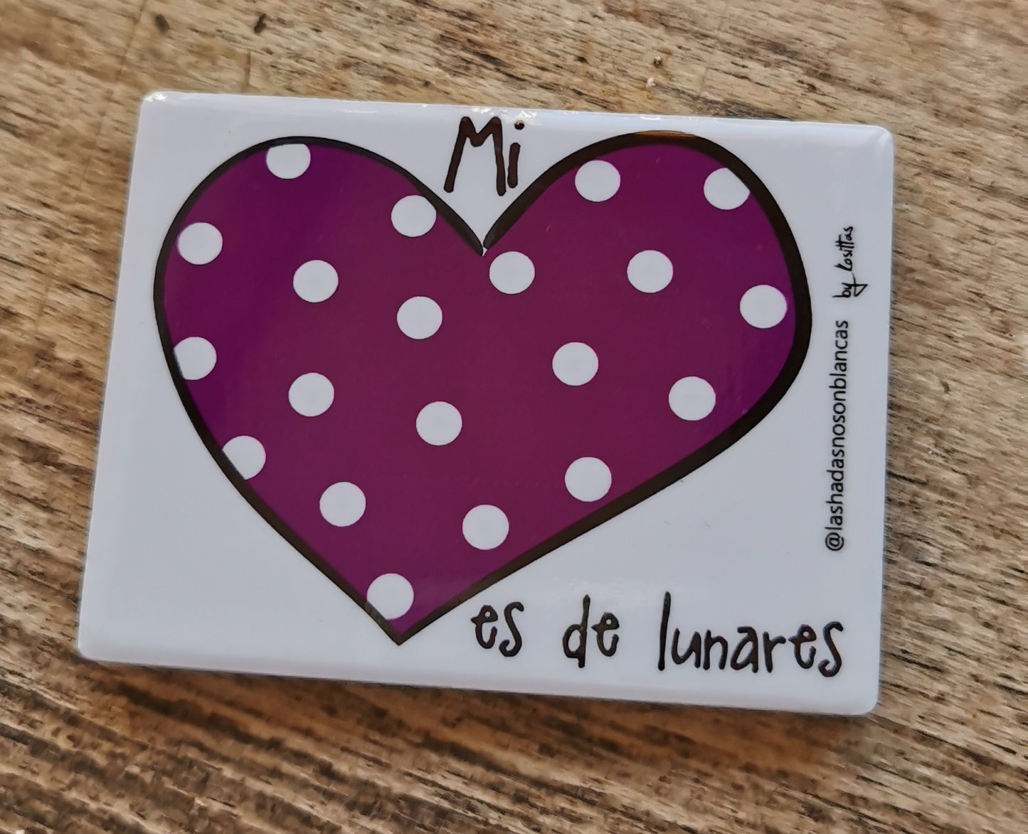Imán Mi Corazón es de lunares