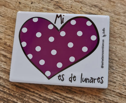 Imán Mi Corazón es de lunares