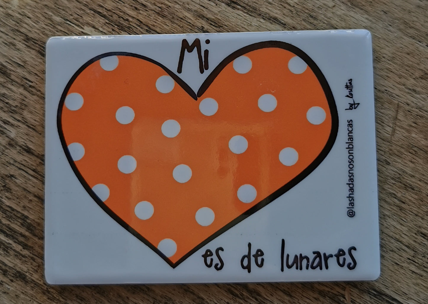 Imán Mi Corazón es de lunares