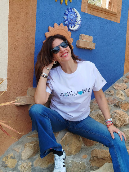 Camiseta "A-Mar-Me" con dibujo de Frida espalda