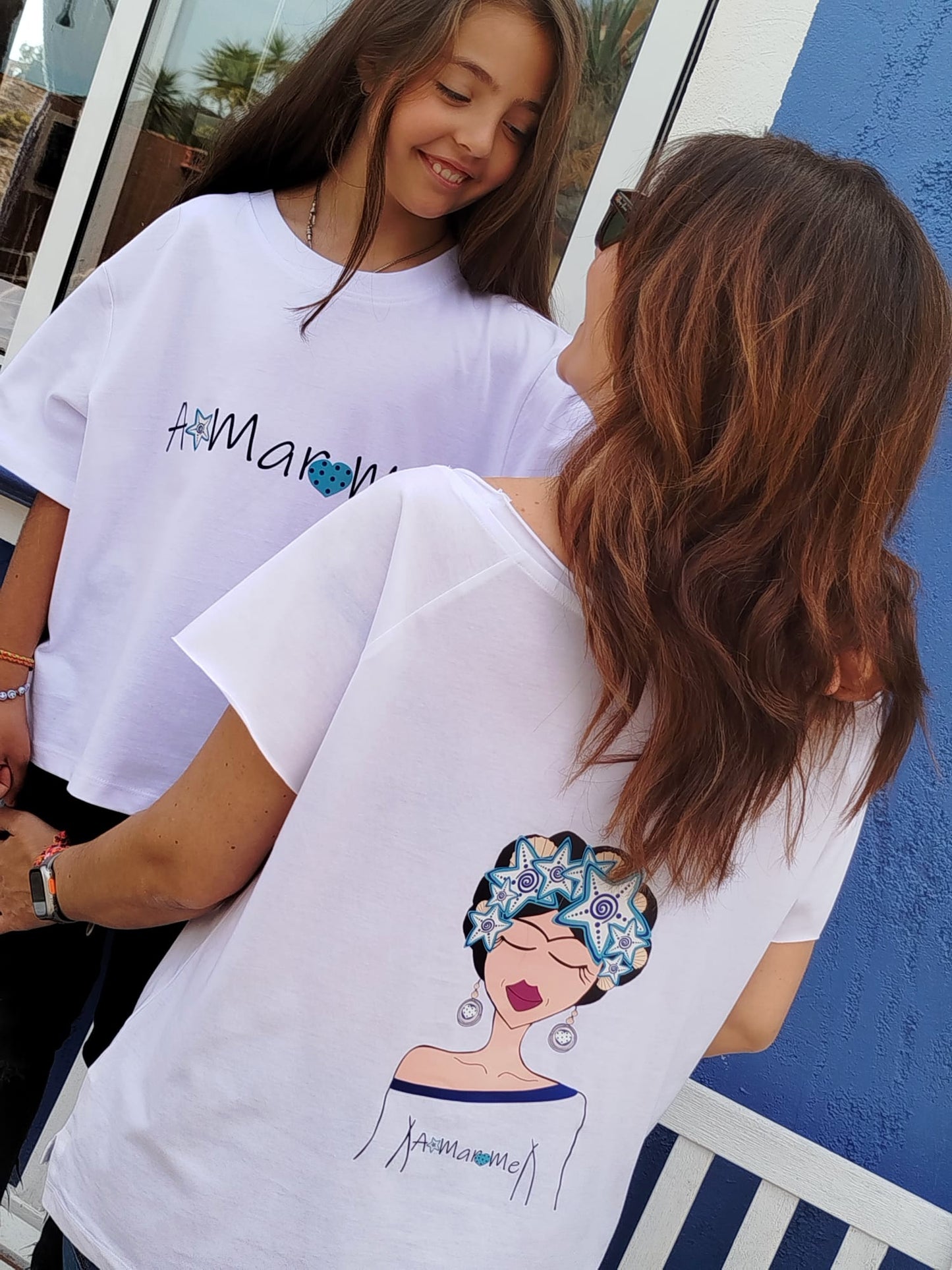 Camiseta "A-Mar-Me" con dibujo de Frida espalda
