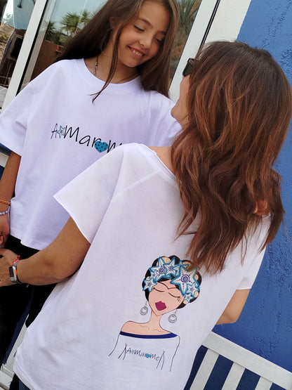 Camiseta "A-Mar-Me" con dibujo de Frida espalda