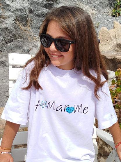 Camiseta "A-Mar-Me" con dibujo de Frida espalda