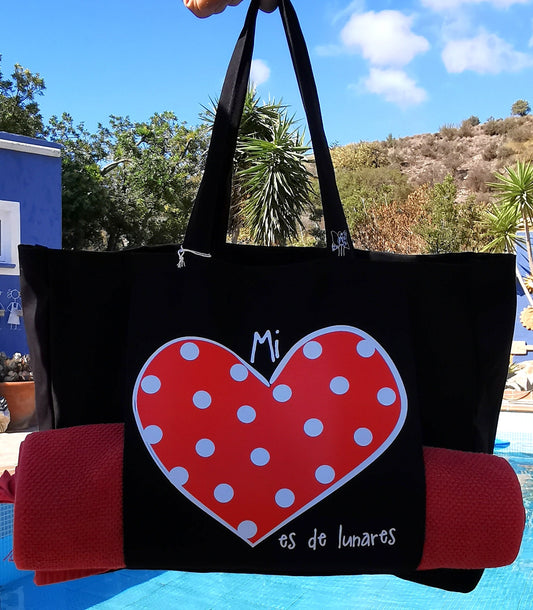 Bolsa de yoga "Mi corazón es de Lunares"