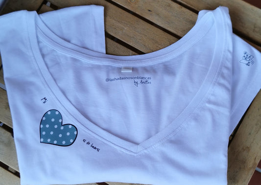 Camiseta "Mi corazón Es de Lunares"