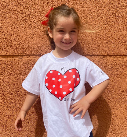 Camiseta Peques "Mi Corazón es de Lunares"