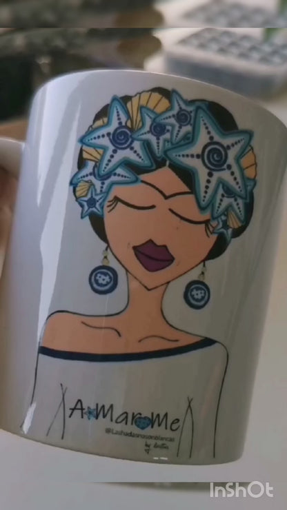 Taza cerámica diseño A-Mar-Me
